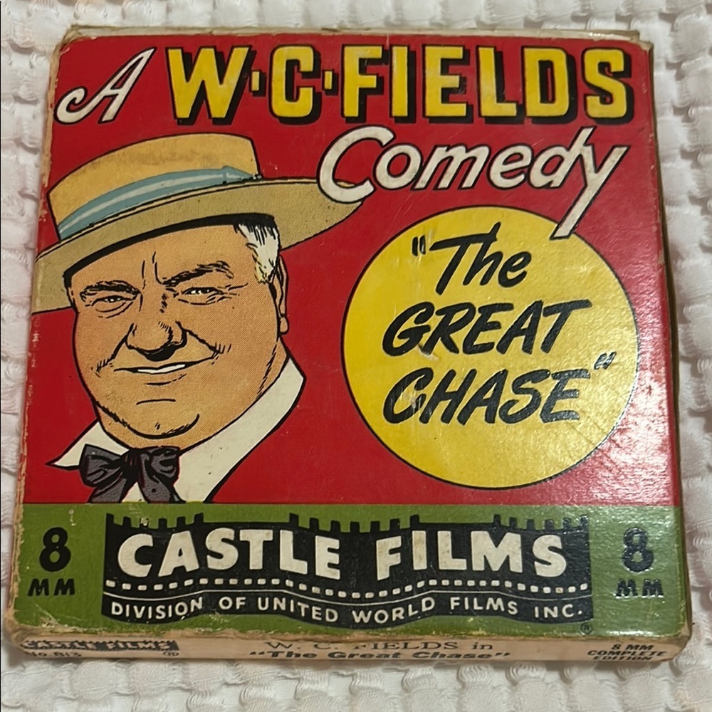 Vintage WC Fields The Great Chase 8mm Film by Castle Films 1960s
